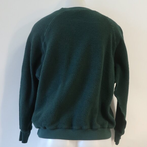 Womens PerfectWhiteTee Hunter Green Terry Sweater L - Picture 4 of 6